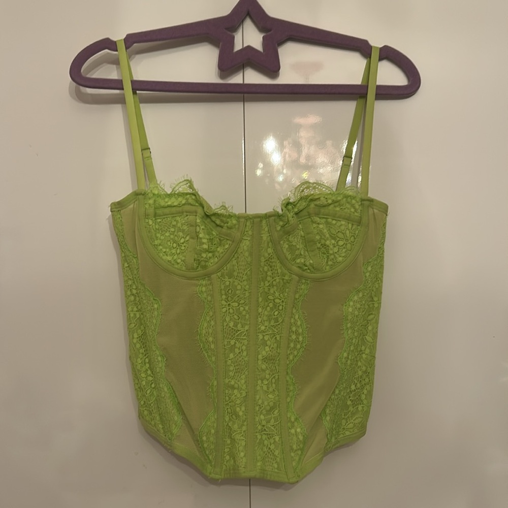 Urban Outfitters Out from Under Corset in Lime Green. Size XS.